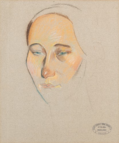 Esquisse du visage de Nadia Leger